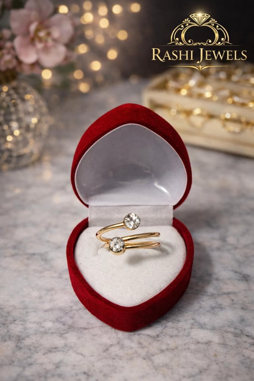 Two-Stone Crystal Ring