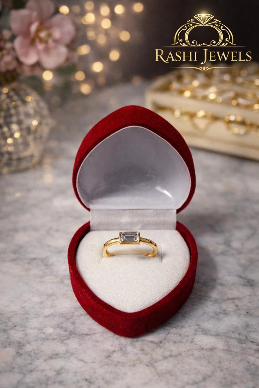 Emerald-Cut Crystal Ring
