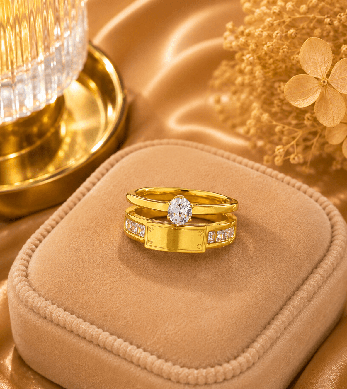 18K Gold Plated Simple Style Rings